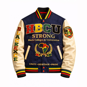 Chaqueta ligera para hombre estilo HBCU, cómoda y personalizada, chaqueta universitaria, chaqueta de colegio, chaqueta varsity hecha a medida. - Product Image 1