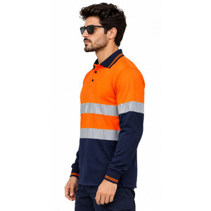 Camiseta y Polo de Trabajo Reflectantes Impermeables de Alta Visibilidad ANSI Clase 3 de Mangoes Fashion para Seguridad en Exteriores - Product Image 4