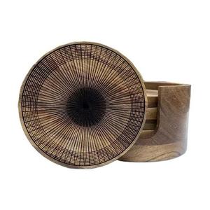 Trending Design Mango Wood Coaster Wooden Coaster Solid Wood Coaster Acacia Wood Coaster Place Mats At very low factory Price - Product Image 5