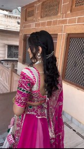 Embroidered Indian Pakistani Clothing Set Cream Pleated Skirt <b>Red</b> <b>Blouse</b> Dupatta Festive Traditional Wear - Product Image 2