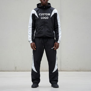 Ensemble de survêtement coupe-vent pour homme, écologique, style urbain, séchage rapide, respirant, tenue d'entraînement avec cordon de serrage ajustable - Product Image 1