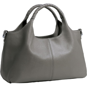 Bolso de hombro plegable para mujer, de cuero auténtico, con cremallera, impermeable, con forma de silla de montar, correa extraíble, bolso de mano informal de alta calidad - Product Image 3