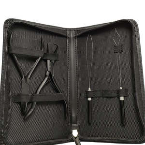 Kit professionnel d'extensions capillaires Micro-Link en acier inoxydable de qualité chirurgicale, pinces à fixation forte, outils pour extensions à bandes adhésives, usage domestique - Product Image 5