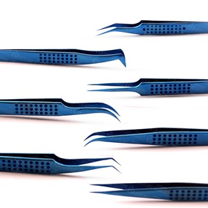 Pinzas de Acero Inoxidable para Extensión de Pestañas, Ergonómicas, Duraderas, con Control Óptimo, Especializadas - Product Image 2