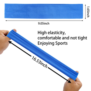 Bandeau élastique uni de style européen et américain pour la course, le fitness et le yoga - Bandeau large anti-transpiration - Product Image 3