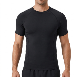 Camiseta deportiva casual al por mayor para hombre, camiseta atlética ajustada, camiseta de corte muscular para venta al por menor, directamente de fábrica. - Product Image 3