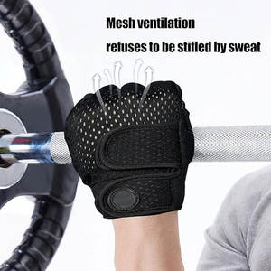 Guantes de mano abierta de nuevo diseño a precio asequible para gimnasio, fitness y entrenamiento, guantes ajustables. - Product Image 6