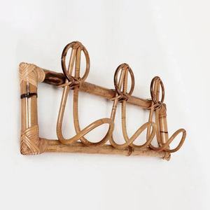 Cheapest price <b>for</b> sale natural rattan <b>hook</b> <b>wall</b> mounted <b>hooks</b> coat bag storage organizers - Product Image 3