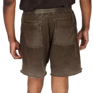 Hot Selling Mens Cotton Acid Wash Jogger Shorts Raw Hem French <b>Terry</b> Sweat Shorts Vintage Streetwear OEM <b>Bulk</b> Supply 100% Cotton - Product Image 2