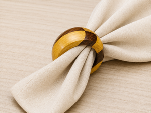 Anillo de servilleta moderno de madera de 5 cm de ancho, diseño duradero para decoración de mesa - Product Image 3