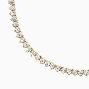 Lab Grown Diamond Tennis <b>Necklace</b> 4.95 Carat IGI Certified 10K White Gold Rhodium Plated Brilliant Cut Luxury Women's Classic - Product Image 6