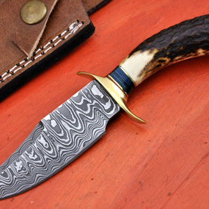 Couteau de chasse robuste à lame fixe, couteau de survie en plein air avec lame en acier inoxydable et poignée antidérapante pour le camping et la randonnée - Product Image 4