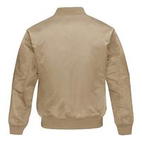 Blouson Bomber Vintage en Nylon à Capuche, Fermeture Éclair Intégrale, Couleur Unie, Col Montant, Coupe-Vent Imperméable pour Homme, Hiver