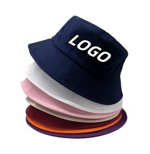 Sombrero de Pescador de Algodón Blanco con Logotipo Personalizado, Bordado/Sublimado, Protección Solar para Exteriores, Gorra Casual - Product Image 1