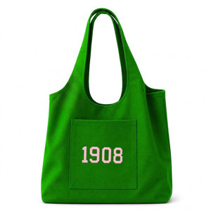 Alfa |   Kapa |   Bolso de Mano Abierto de Lona para Mujer Alpha Sorority con Letras Griegas, Diseño de Logotipo Personalizado, Bolsa de Mano para Mujer con Espacio para Laptop - Product Image 1