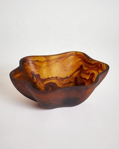 Resin Carved Bowls for Serving Pasta <b>Cereal</b> or Salad-Eco-Friendly & Durable Modern Luxury Design Best Selling Small Size - Product Image 6