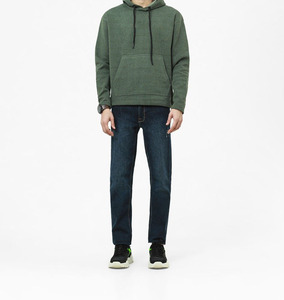 Sweat-shirts à capuche en molleton épais pour hommes, imprimés sur mesure, avec motif brodé, motif uni, 100 % coton biologique, écologiques, avec poche - Product Image 3