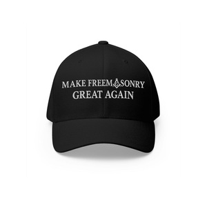Gorra de béisbol bordada Premium Master Mason Blue Lodge con diseño Make Freemasonry Great Again - Product Image 1