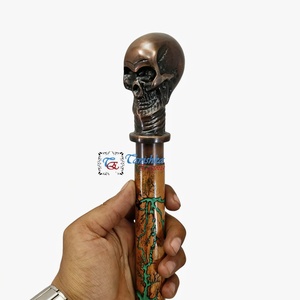 แทนิชก้า เอ็กซ์พอร์ตส์ ไม้เท้าเดินทำมือสไตล์วิคตอเรียนสุดหรูหรา  ตกแต่งด้วยอะลูมิเนียมและทองแดงโบราณ พร้อมหัวจับทองเหลือง - Product Image 3