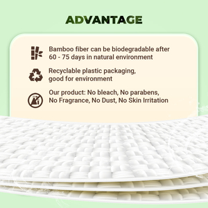 Lingettes en bambou écologiques: biodégradables, biologiques, sans danger pour les peaux sensibles, parfaites pour les adultes et les bébés, emballage personnalisable - Product Image 4