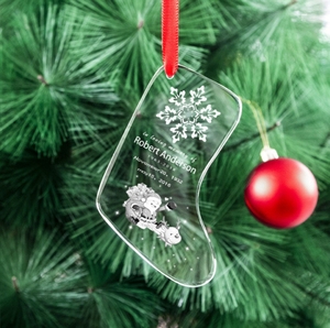 Adorno <span class=keywords><strong>de</strong></span> Navidad <span class=keywords><strong>en</strong></span> <span class=keywords><strong>Forma</strong></span> <span class=keywords><strong>de</strong></span> Calcetín <span class=keywords><strong>de</strong></span> Cristal Transparente - Decoración Colgante para Árbol <span class=keywords><strong>de</strong></span> Navidad <span class=keywords><strong>de</strong></span> Cristal K9 Transparente para Grabado DIY, Recuerdo para Fiestas <span class=keywords><strong>de</strong></span> Boda - Product Image 5