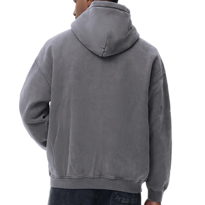 Premium Acid Wash Men's Heavyweight Zip Up Hoodie Vintage Style Streetwear Tracksuit High Quality Custom Apparel Supplier - Product Image 2