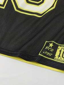 Camiseta Deportiva de Fútbol Oversize Negra y Amarilla para Sublimación, Talla 10, Unisex, de Malla, Estilo Universitario, Ropa Deportiva Personalizada para Equipos, Venta al por Mayor - Product Image 4