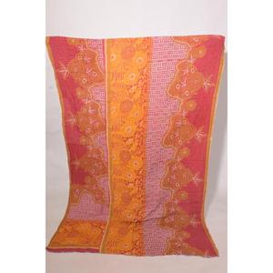 Vintage Cotton Gudri <b>Quilt</b> Hand Stitched Kantha Bedspread Reversible Throw for Bedroom and Living Room - Product Image 4