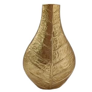 แจกันดอกไม้ทองเหลืองทรงขวดสีสำหรับตกแต่งบ้านตกแต่งด้วยสำเนียงสีทองดูเรียบง่ายและมีระดับ - Product Image 1