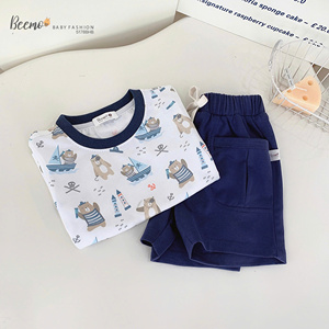 Ensemble de vêtements pour enfants de qualité supérieure, t-shirts et shorts imprimés pour garçons, vêtements de maison et d'école, ensembles de vêtements pour tout-petits - Product Image 5