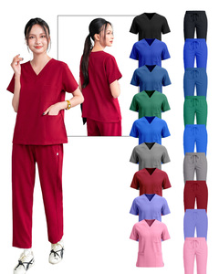 Tenues médicales personnalisées avec logo pour infirmières, esthéticiennes, dentistes, salons de beauté, médecins, hôpitaux – Blouses médicales 2 pièces pour hommes et femmes - Product Image 1