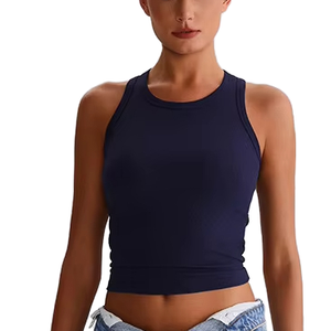 Top Deportivo de Yoga para Mujer con Espalda Cruzada, de Secado Rápido, Sin Costuras, de Poliéster, para Gimnasio y Entrenamiento - Product Image 1