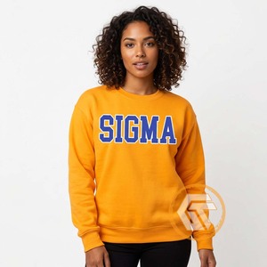GREEK TREASURES เสื้อสเวตเชิ้ตผ้าฝ้ายฟลีซคุณภาพสูงสำหรับผู้หญิง Sigma Gamma Rho รุ่นฤดูใบไม้ร่วง/ฤดูหนาว น้ำหนัก 500 กรัม เป็นมิตรกับสิ่งแวดล้อม - Product Image 1