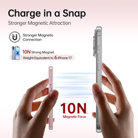 Pengisi Daya Ponsel Nirkabel Ultra Tipis 5000mAh Pengisian Cepat Tren 2026, Power Bank Magnetik Baterai Li-Polymer dengan Layar Digital