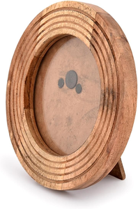Natural Wood Round Photo <b>Frame</b> Picture <b>Frame</b> for Home Decor Handmade Wood Photo Display <b>Frame</b> for Tabletop and <b>Wall</b> Decoration - Product Image 1