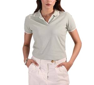 Camiseta Polo Clásica para Mujer, Manga Corta, Mezcla de Algodón, Transpirable, Cómoda, con Cuello, Cierre de Botones, para Verano, Golf, Tenis - Product Image 1