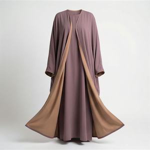 Abaya de style classique pour femmes musulmanes, tenue de fête islamique modeste, couture de qualité supérieure, polyester respirant, vente directe d'usine - Product Image 1