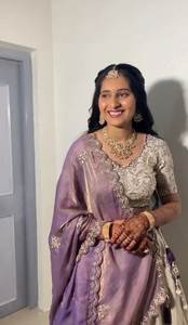 Conjunto de Lehenga Choli con Dupatta, Bordado con Hilos de Chinon y Lentejuelas - Product Image 3