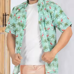 เสื้อยืดลายดอกไม้สไตล์วินเทจสำหรับผู้ชาย ระบายอากาศได้ดี เหมาะสำหรับใส่ไปชายหาด พิมพ์ลายแบบซับลิเมชั่น ขายส่ง เสื้อชายหาดลำลอง - Product Image 6