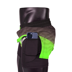 Pantalones cortos de gimnasio para hombre con estampado personalizado, con bolsillo para teléfono, de secado rápido, transpirables, para entrenamiento y correr, sin cremallera - Product Image 3