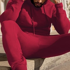 Conjuntos de chándal para hombre, conjuntos de jogger, chándal de forro polar para hombre, chándal para hombre, 100% algodón - Product Image 3