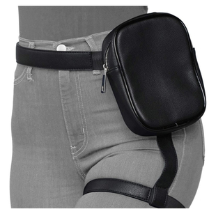 Elegante Bolsa de Pierna de Cuero, Bolsa Ajustable para el Muslo, Organizador de Almacenamiento con Múltiples Bolsillos para Uso en Exteriores, Ropa Casual y Ciclismo - Product Image 4