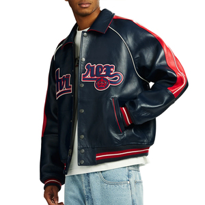 Men's <b>Real</b> <b>Leather</b> Avirex <b>Jacket</b> Premium Fashion Wear Soft Comfortable Embroidered Design Men <b>Leather</b> <b>Jacket</b> - Product Image 2