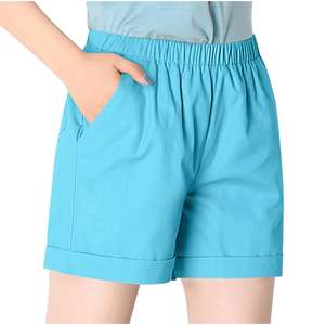 Shorts de Cintura Alta para Mujer con Cinturón y Peluche, Transpirables, Tejidos, Ecológicos, para Gimnasio y Entrenamiento - Shorts al por Mayor para Pedidos a Granel - Product Image 6