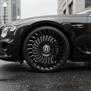 Gloss Black Flow Formed Alloy <b>Wheels</b> One Piece Cast Concave Multi Spoke Machined Silver 19 20 21 22" Inch Rims - Product Image 5