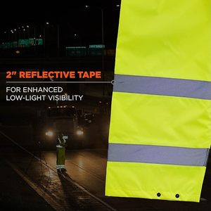 High Visibility Orange <b>Work</b> Pants With Reflective Stripes And <b>Cargo</b> Pockets - Product Image 2