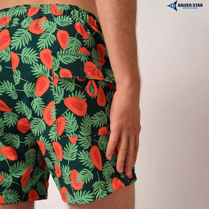 Fashion Men High-quality Breathable Eco-Friendly Lightweight Swimming Shorts Elastic Waist Drawstring Closure Quick Dry 100% - Product Image 6