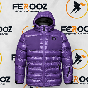 <b>Men</b> Winter Hooded Puffer Jacket Casual Outerwear Warm Down Coat Full Zip Winterwear Water Resistant Long Sleeve Winter Apparel - Product Image 3