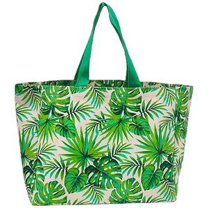 Bolsas de yute ecológicas impresas personalizadas, bolsas de compras, bolsa de playa con asa de cinta teñida, logotipo impreso duradero para uso diario - Product Image 1