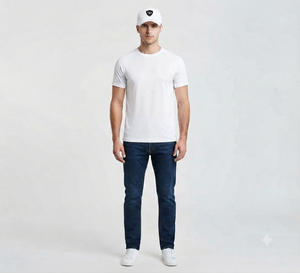 Gorra de Béisbol Blanca de 6 Paneles con Logotipo Bordado en el Panel Frontal, Gorra Casual Ajustada Unisex para Adultos, Hilo de Algodón - Product Image 3